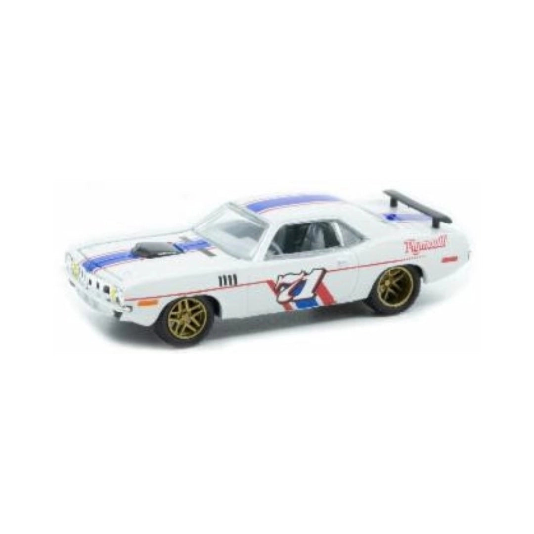 1971 Plymouth HEMI Cuda – White (Blue & Red Racing Graphics)