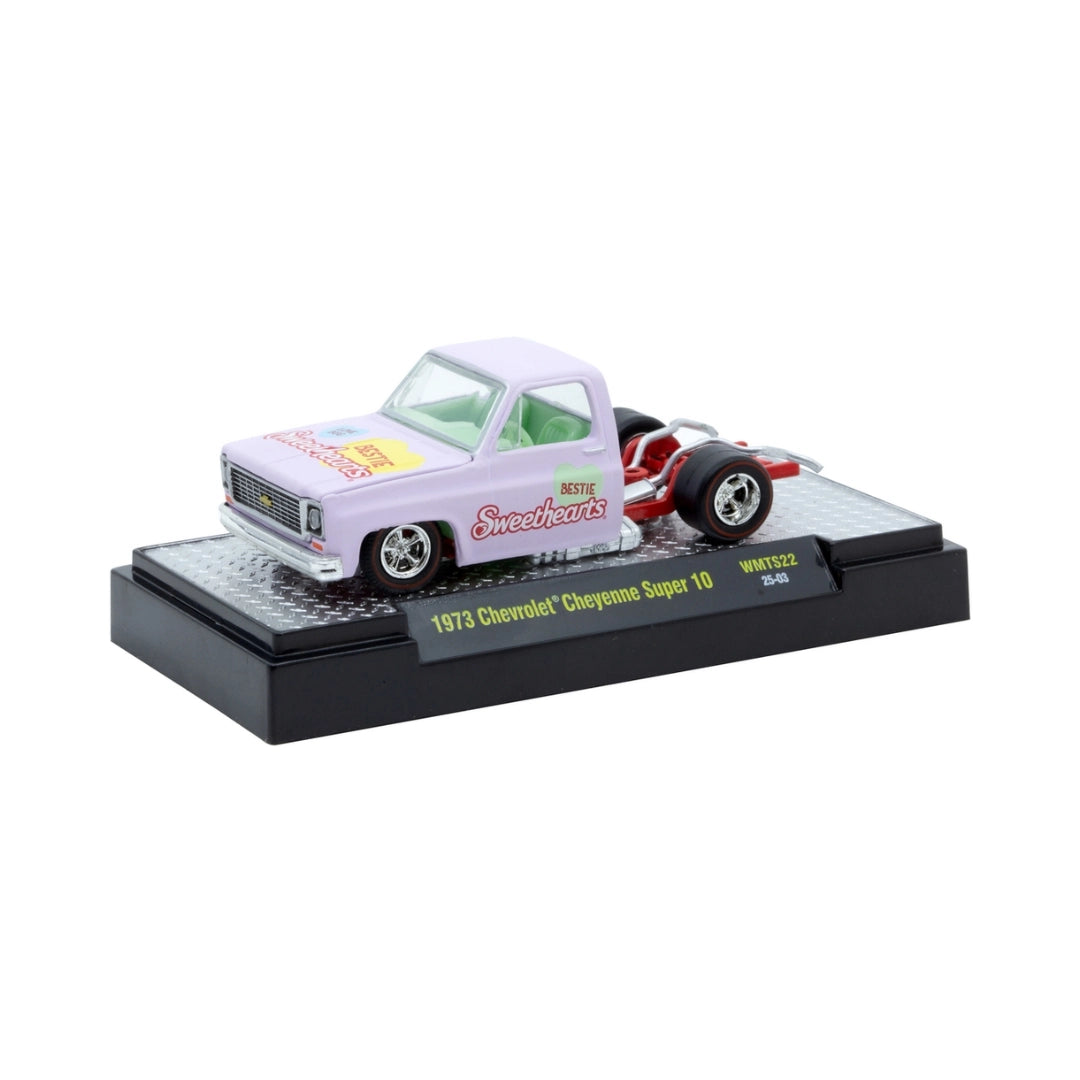 1973 Chevrolet Cheyenne Super 10 - Pink Chrome Rims & Details, Pink Interior, Sweethearts Livery (Chase Edition)