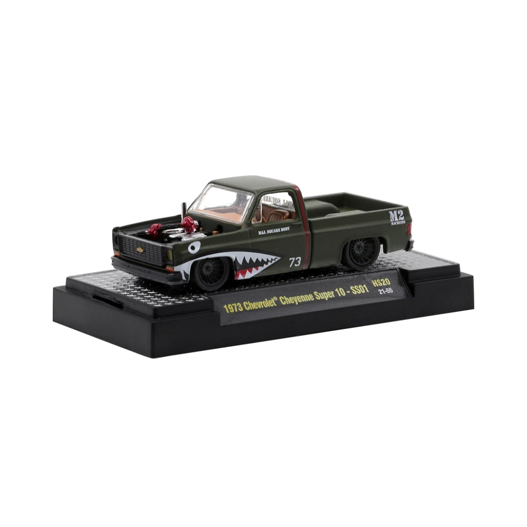1973 Chevrolet Cheyenne Super 10 - SS01 Olive Green (Black Details, Copper Interior, Maj. Square Body)