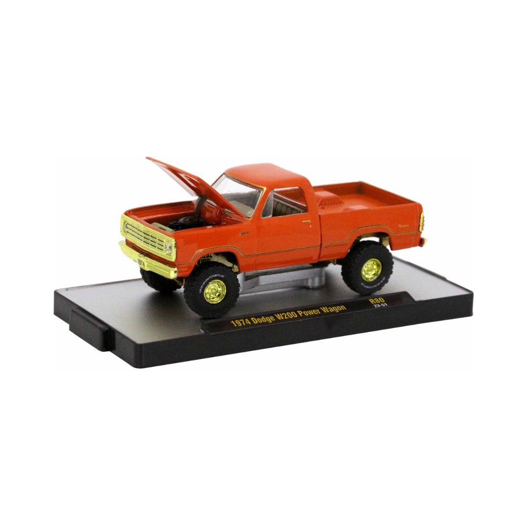 1974 Dodge W200 Power Wagon - Orange (Yellow Chrome Details, Gold Interior, Chase, Limited Edition)