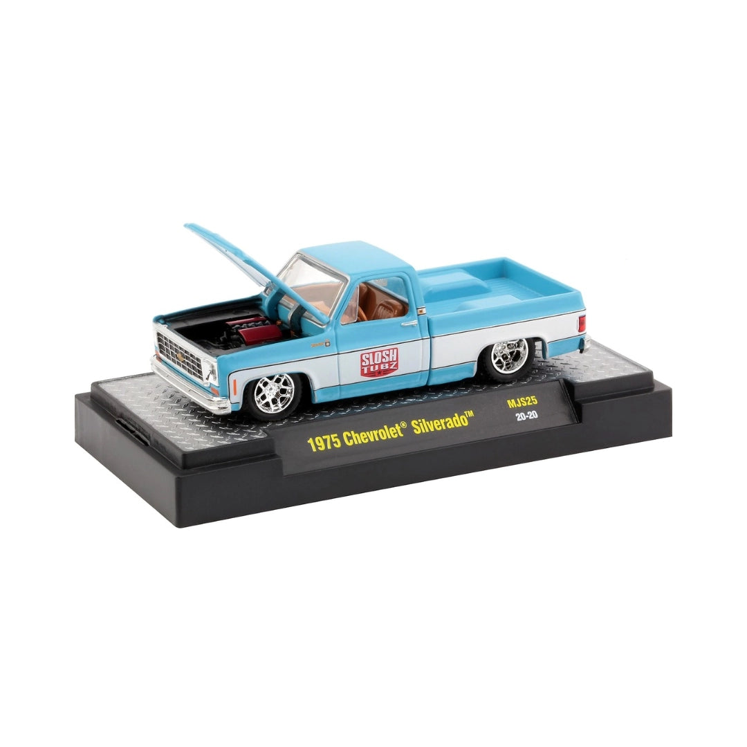 1975 Chevrolet Silverado - Light Blue, Silver Chrome Details & Copper Interior
