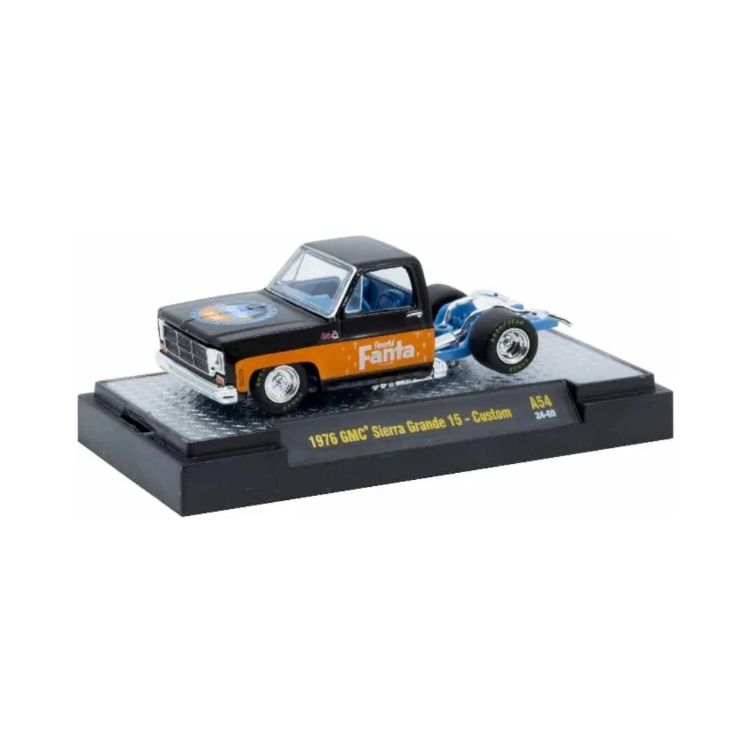 1976 GMC Sierra Grande 15 - Custom - Orange Chrome Rims & Details, Black & Orange Fanta Livery (Chase Edition)