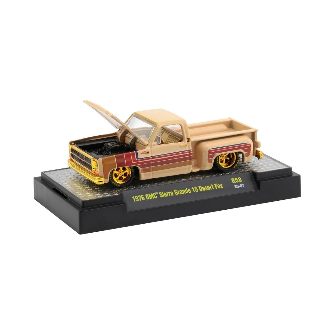 1976 GMC Sierra Grande 15 Desert Fox Gold (Stripe, Gold Rims)