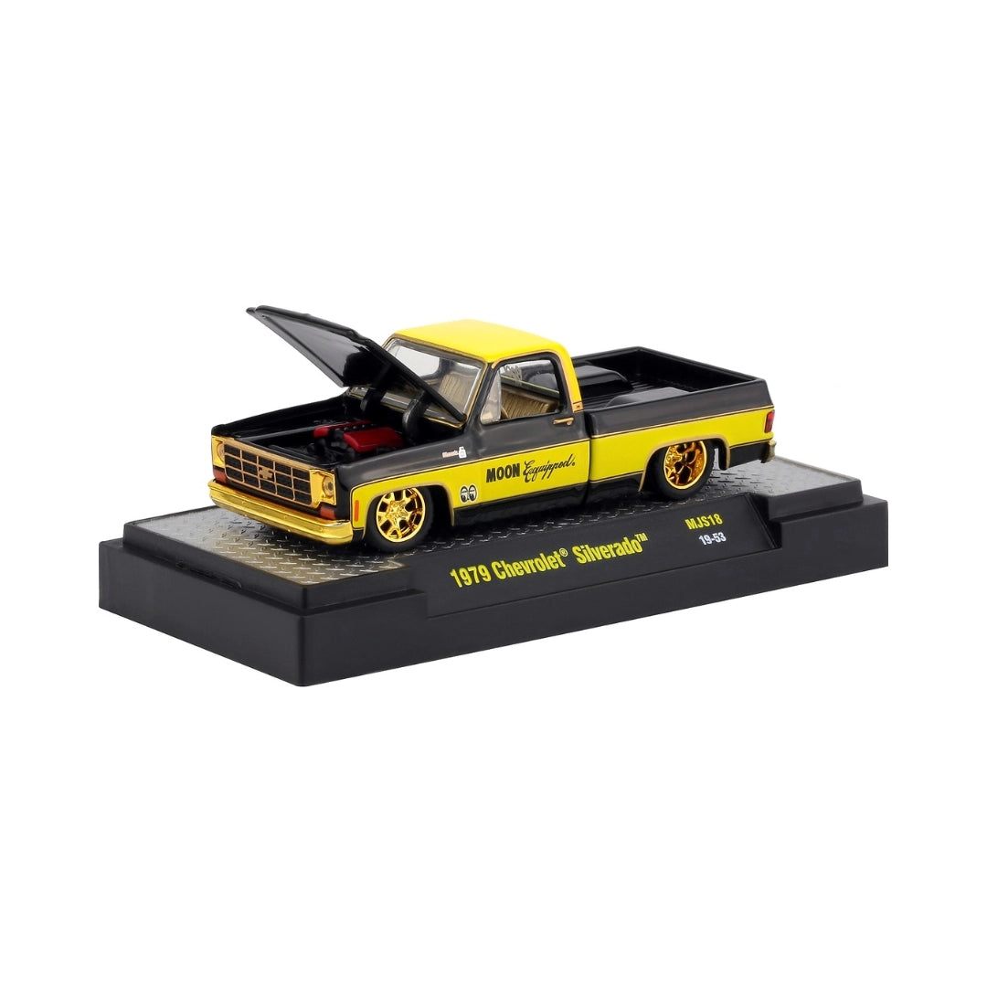 1979 Chevrolet Silverado - Black & Yellow, Gold Chrome Details, Gold Interior, Gold Rims (Chase)