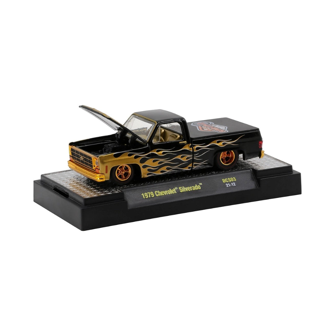1979 Chevrolet Silverado - Black with Flames (Diecast Supercon Las Vegas Exclusive)