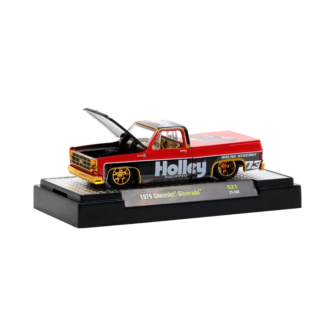 1979 Chevrolet Silverado - Holley (Red & Black, Silver Chrome Details, Dark Brown Interior)