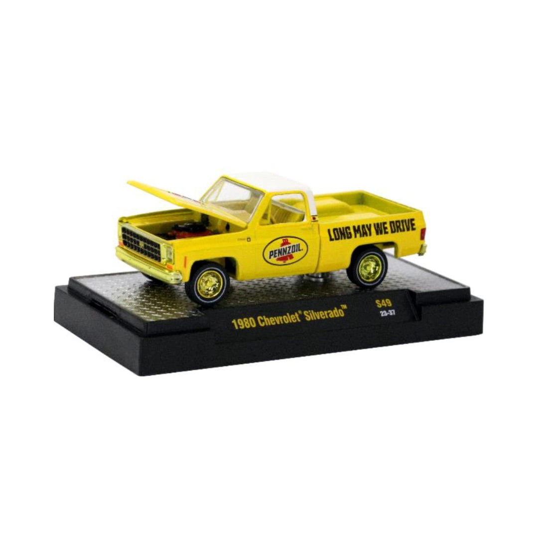 1980 Chevrolet Silverado - Pennzoil Long May We Drive Chase (Yellow Chrome Details, Yellow Interior)