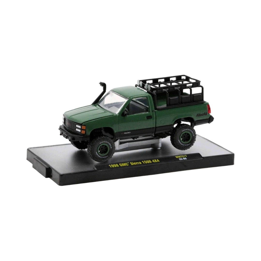 1998 GMC Sierra 1500 4X4 - Dark Green (Black Rims)