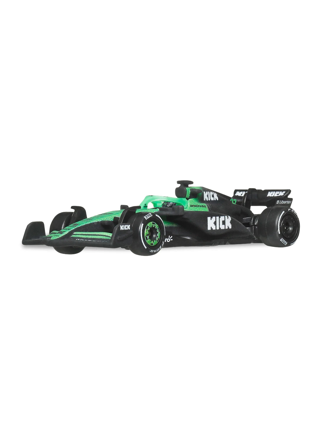 Hot Wheels 2025 Formula One Collection Mix 2 Sauber KICK Sauber F1 Team (#77) 1:64 – Matte Black & Neon Green