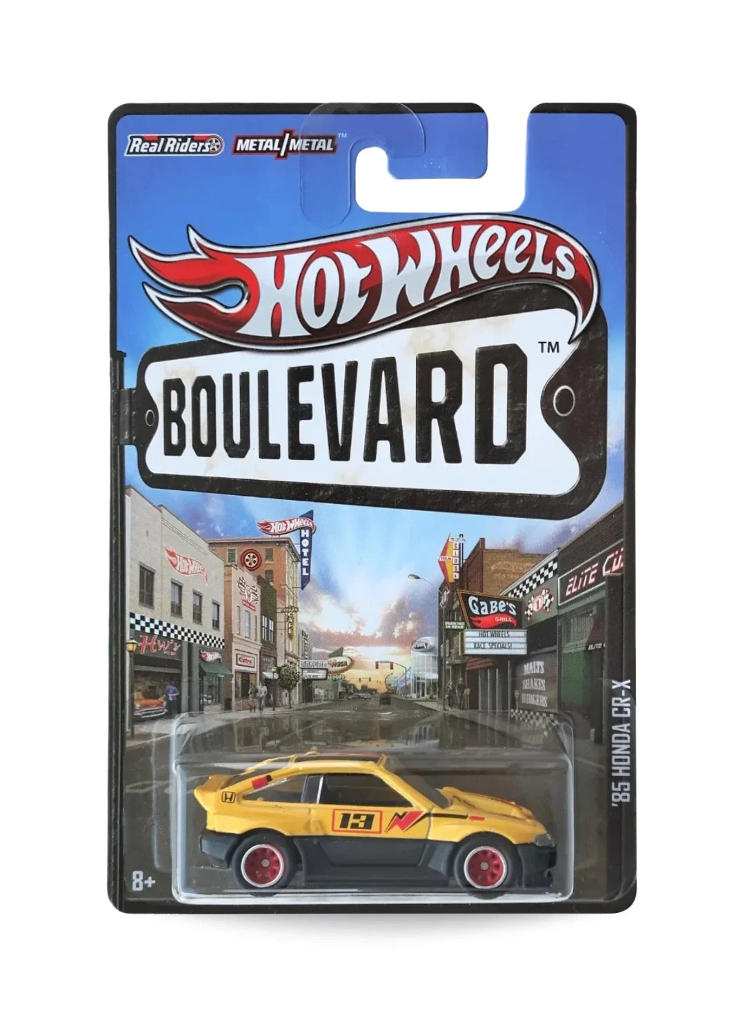 Hot Wheels Boulevard (Pre 2013) – 2013 Honda '85 Honda CR-X 1:64 - Yellow & Flat Black