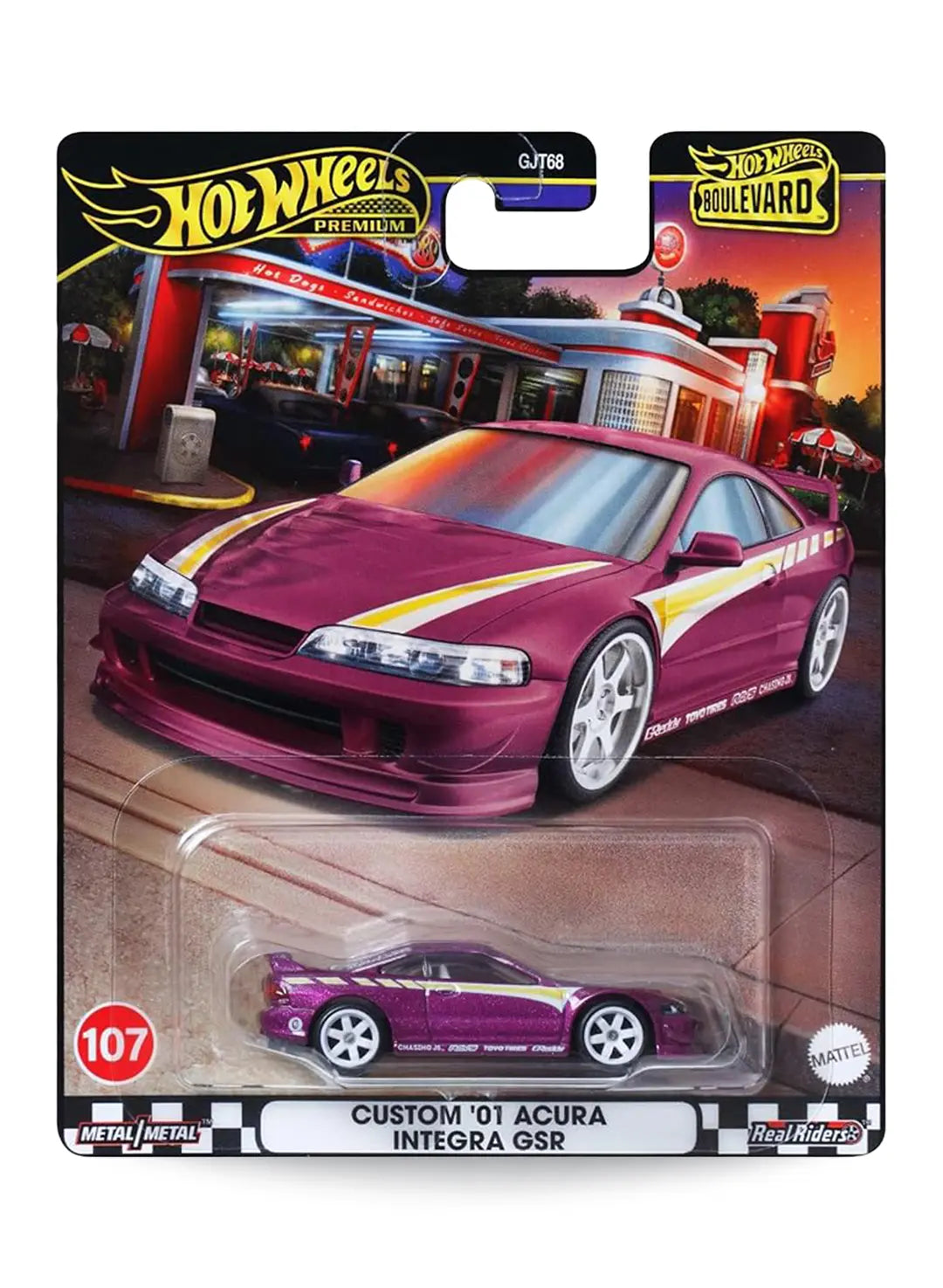 Hot Wheels Boulevard (After 2013) – 2024 Acura Custom '01 Integra GSR 1:64 - Metalflake Purple