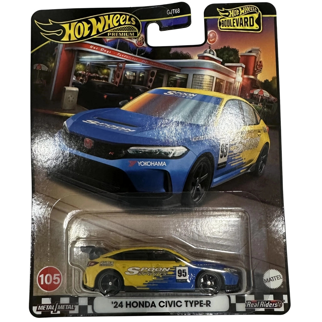 Hot Wheels Honda '24 Honda Civic Type R 1:64 - Yellow