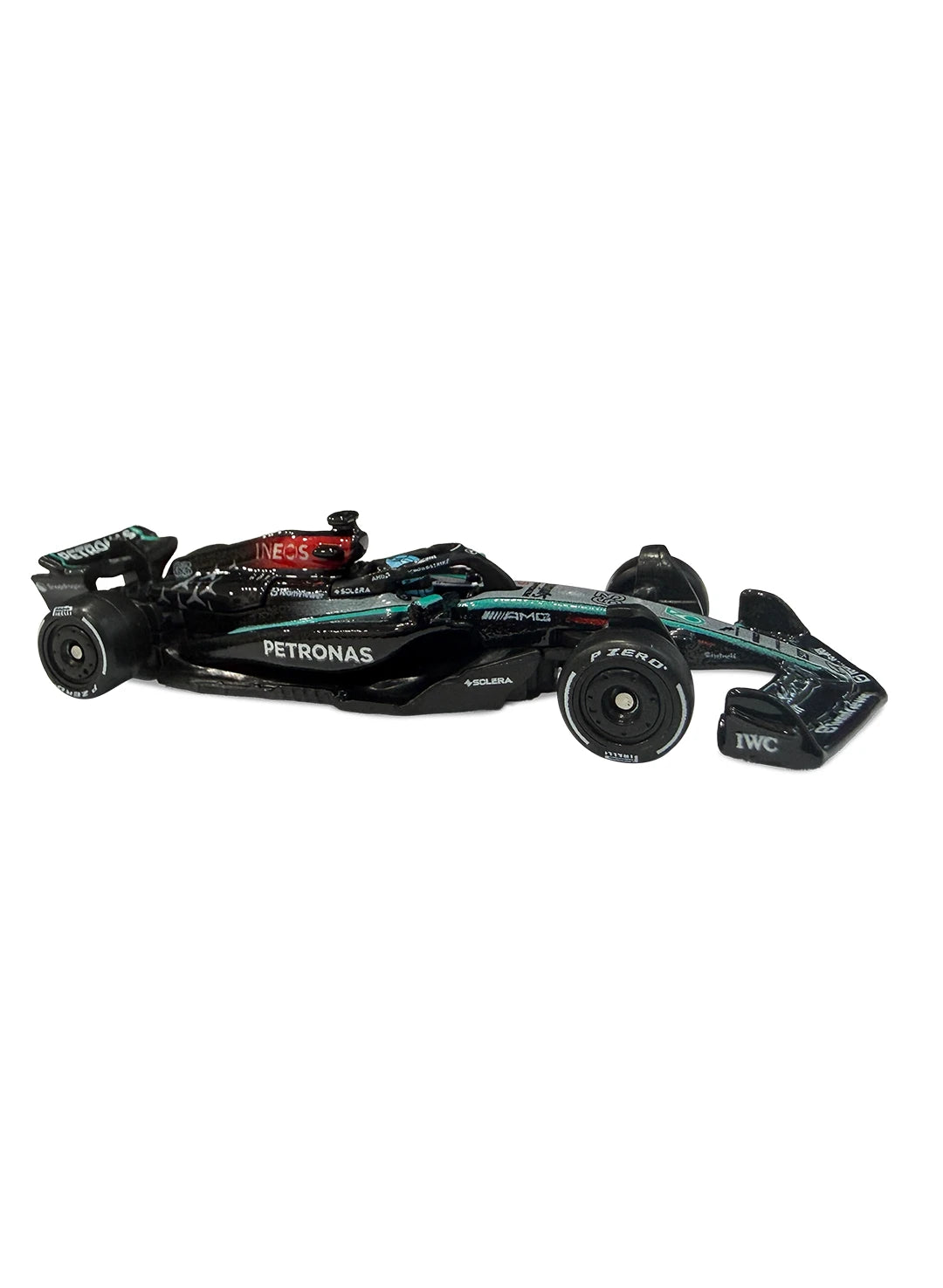 Hot Wheels 2025 Formula One Collection Mix 3 Mercedes-Benz Mercedes-AMG PETRONAS Formula One Team (#63) 1:64 – Black & Teal