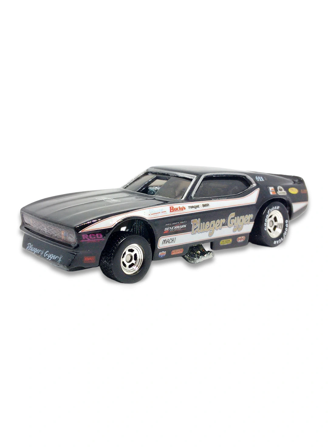 Hot Wheels Dragstrip Demons 2010 '71 Mustang F/C – Pleuger & Gyger Mustang 1:64 – Black & Silver
