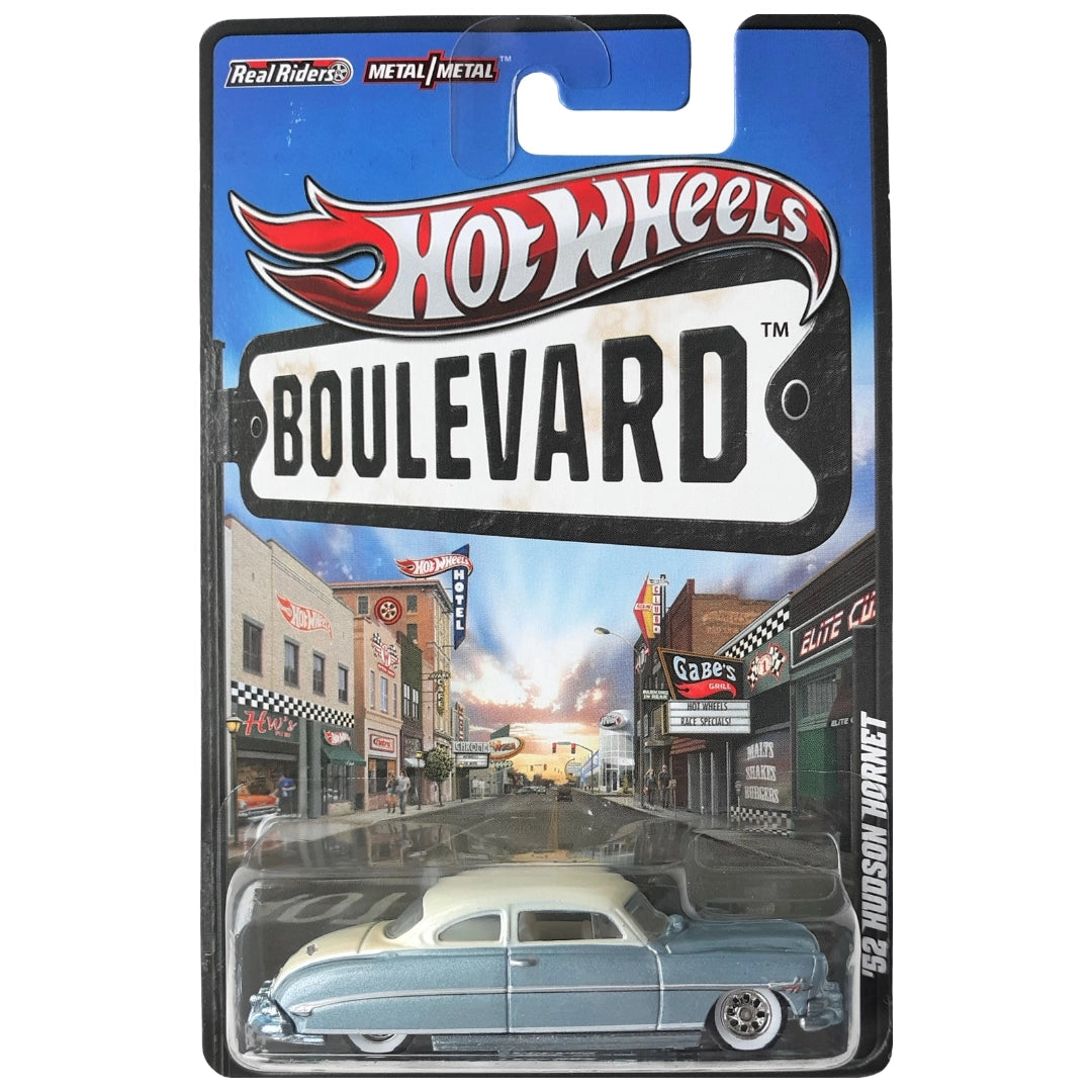Hot Wheels 1:64 '52 Hudson Hornet White & Blue