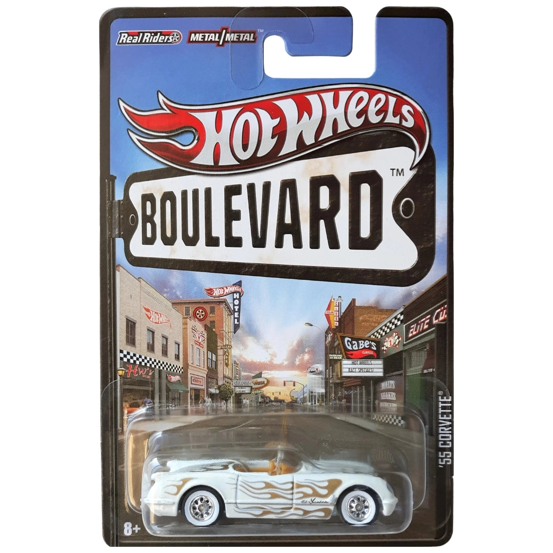 Hot Wheels 1:64 '55 Corvette Pearl White