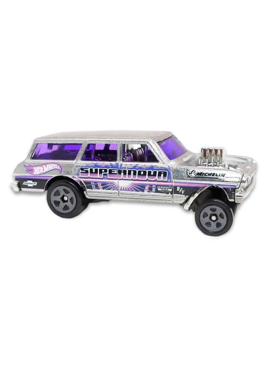 Hot Wheels Walmart Exclusive ZAMAC Editions 2023 Chevrolet '64 Nova Wagon Gasser 1:64 – ZAMAC