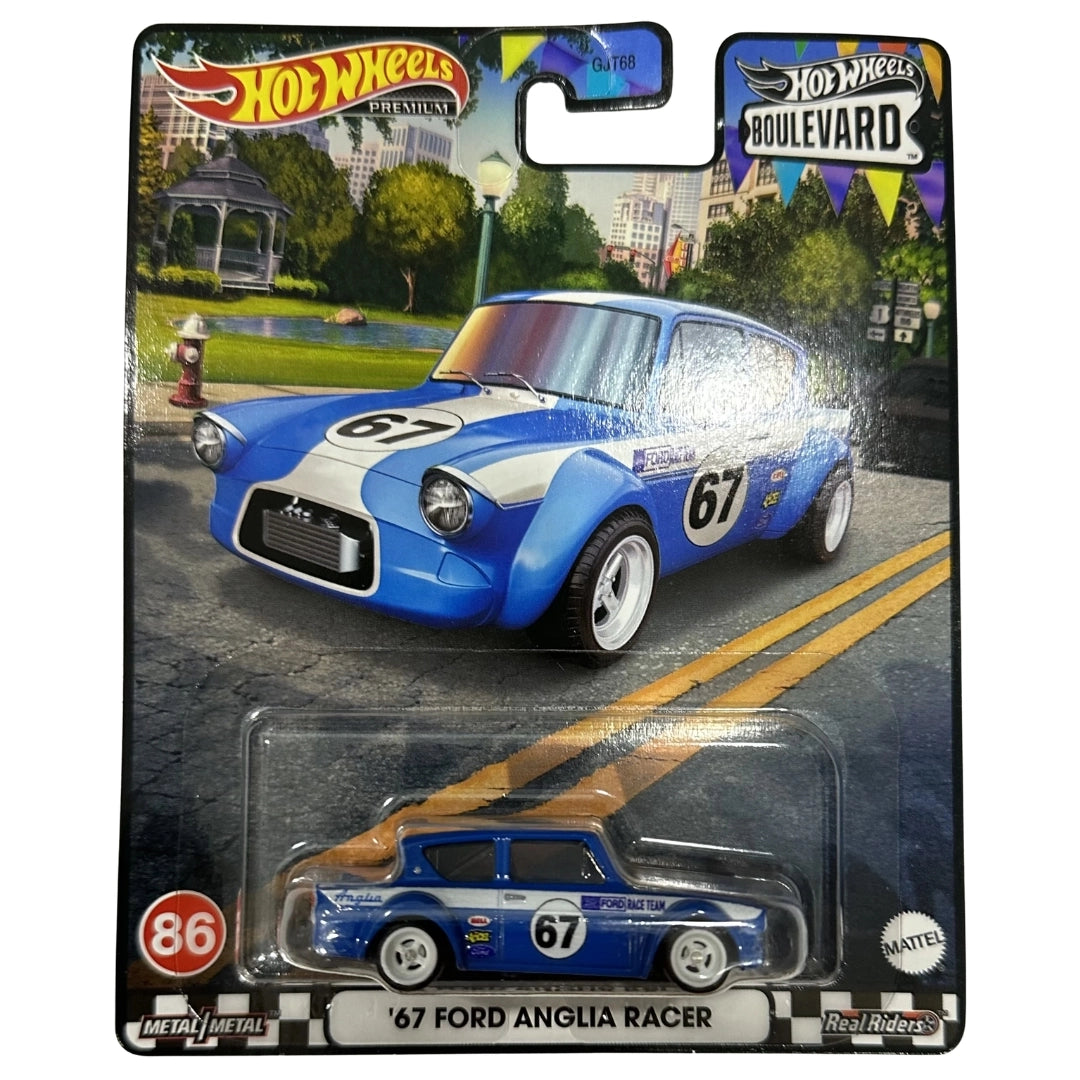 Hot Wheels 1:64 '67 Ford Anglia Racer Pearl Blue