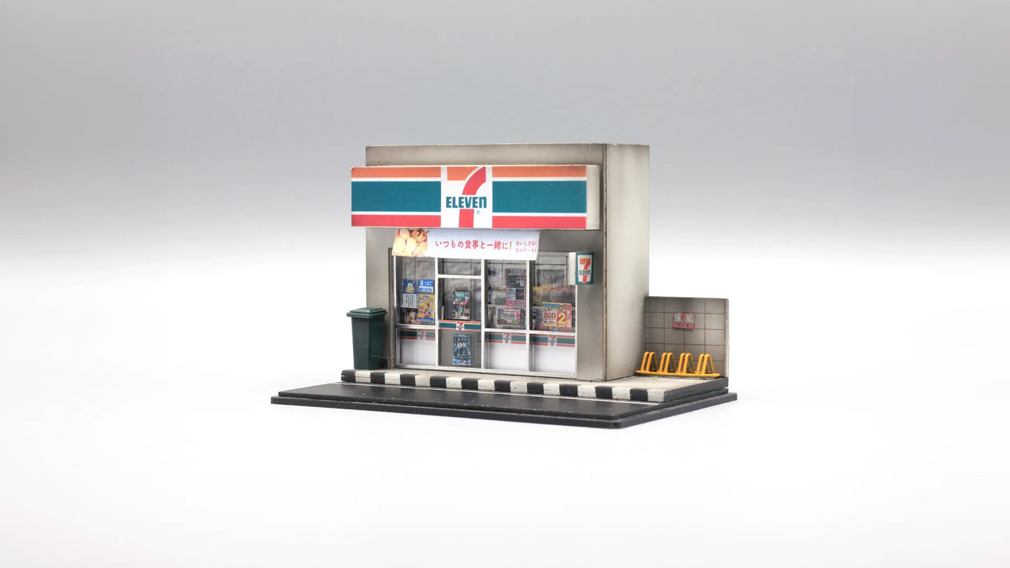 7-Eleven Style Mini Diorama for 1:64 Diecast Cars – Convenience Store Scene