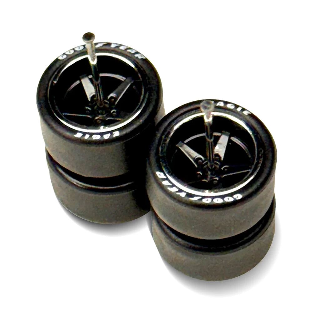 Advan V2 - 13mm / 13mm - Black + Chrome Lip - Lettered Tire