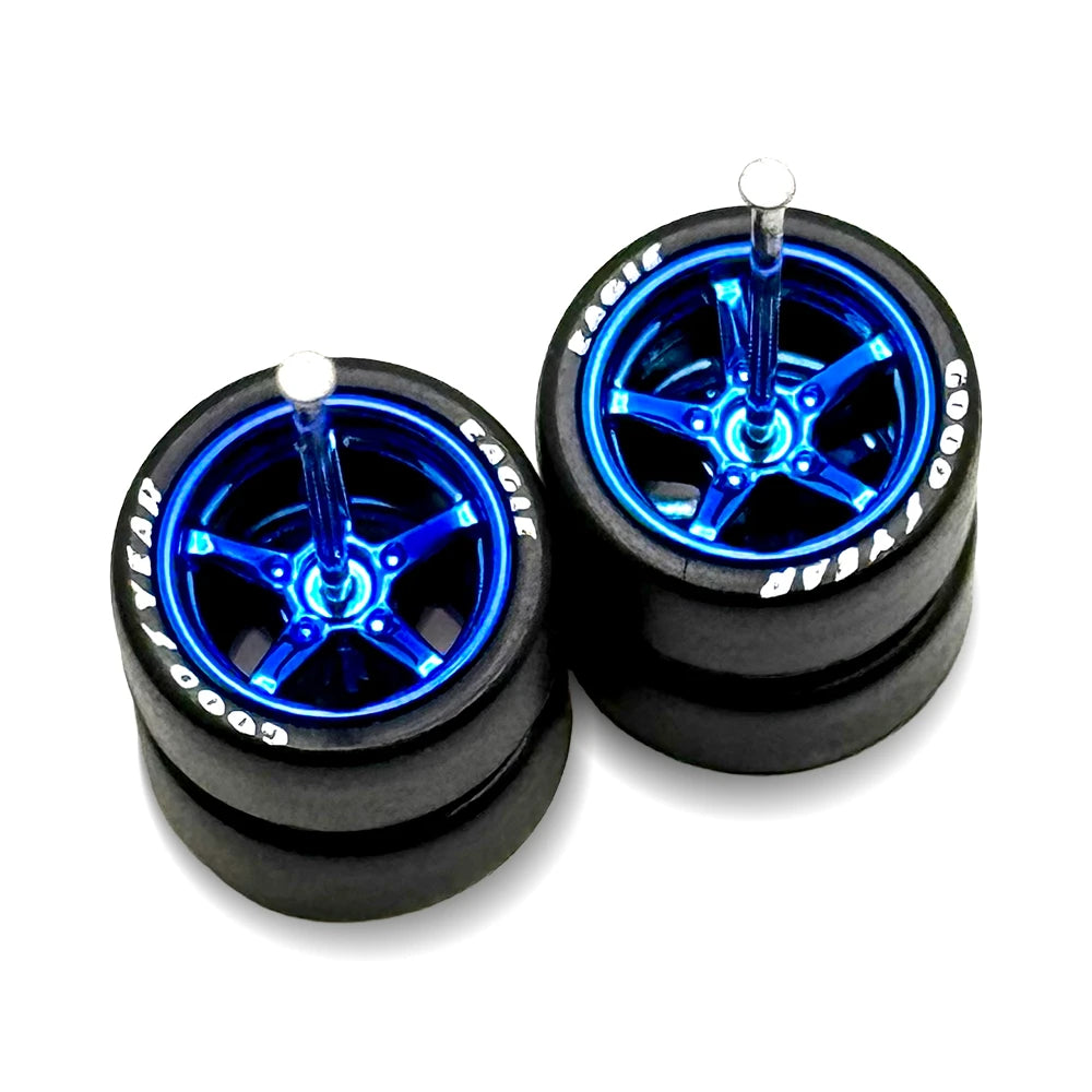 Advan V2 Blue Electro LETTERED Tire 11mm / 11mm Regular Axle