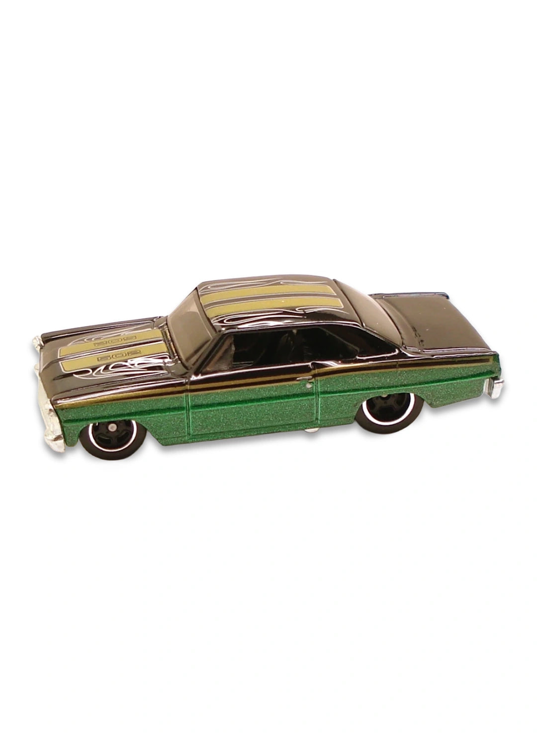 Hot Wheels Garage 2010 Chevrolet '66 Chevy Nova 1:64 – Black & Metallic Green