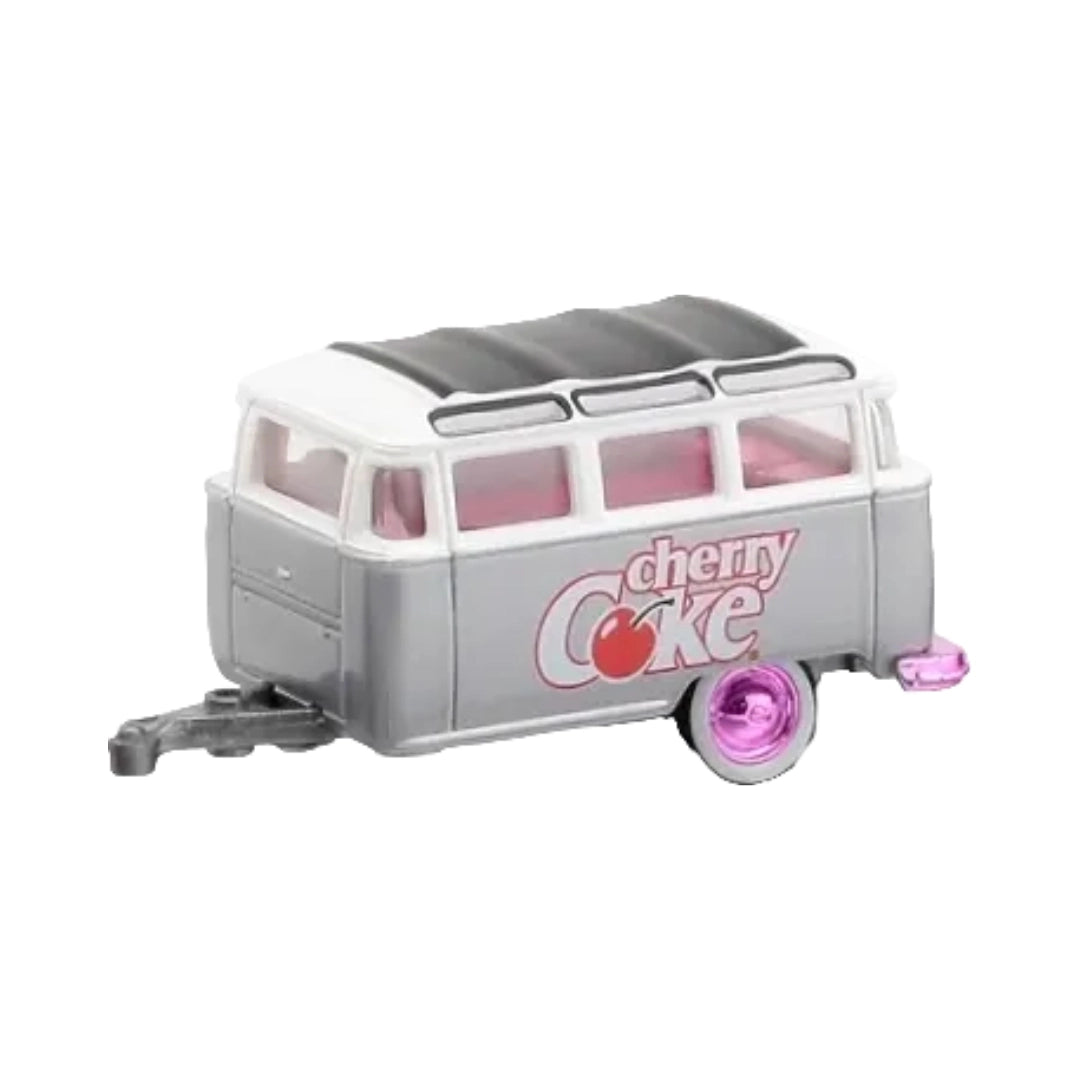 Caravan - Silver & Pink Cherry Coke Livery, Pink Rims, Pink Frame & Interior, Chase Version, Walmart Exclusive, Coca-Cola Auto-Haulers Release TW04