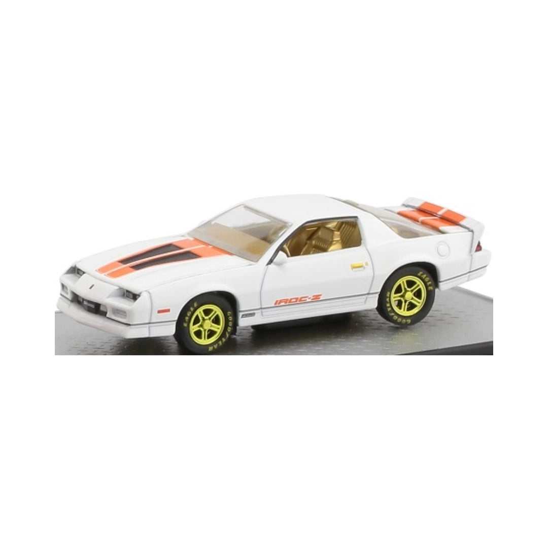Chevrolet Camaro IROC-Z White Orange Stripe Gold Rims