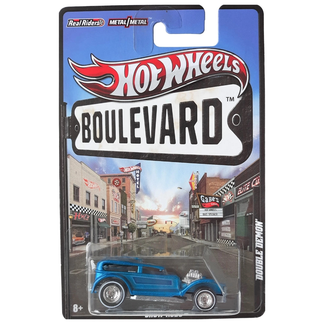 Hot Wheels 1:64 Double Demon Blue