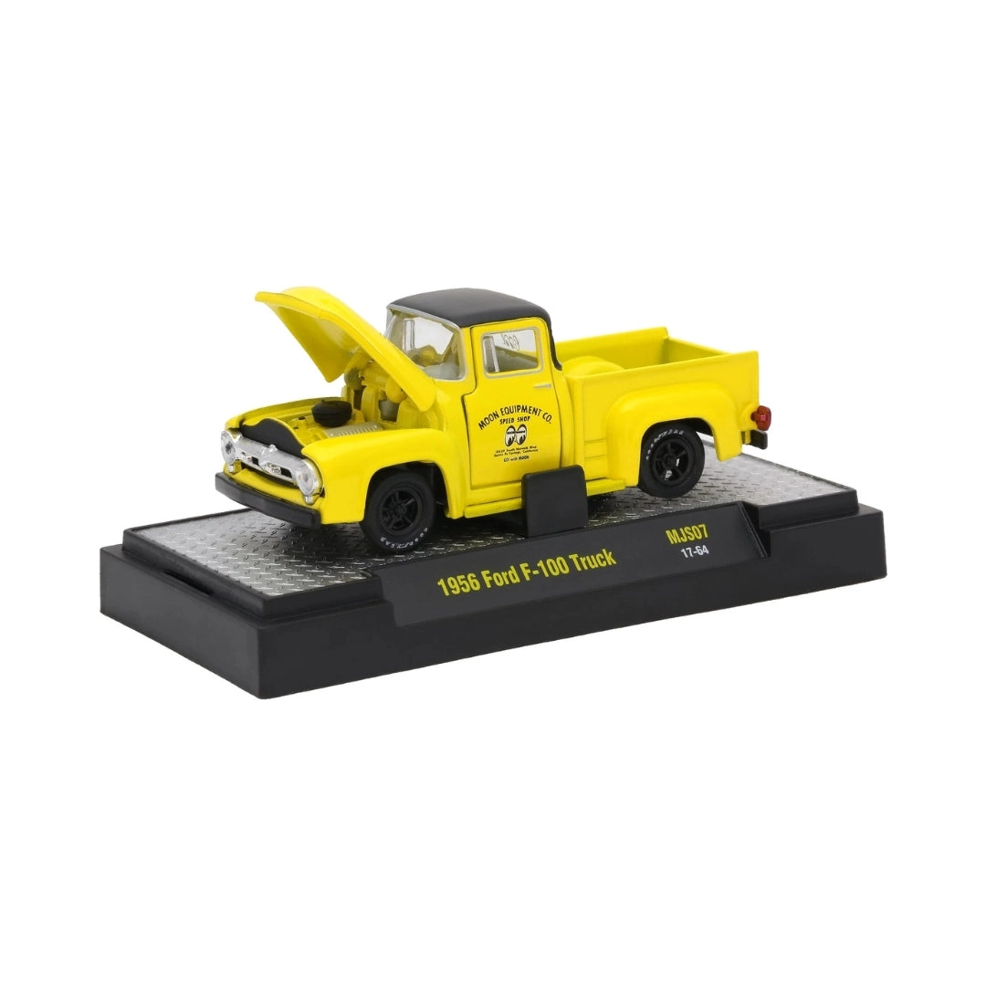 1956 Ford F-100 Truck – Yellow/Black (Mooneyes Opening Hood)