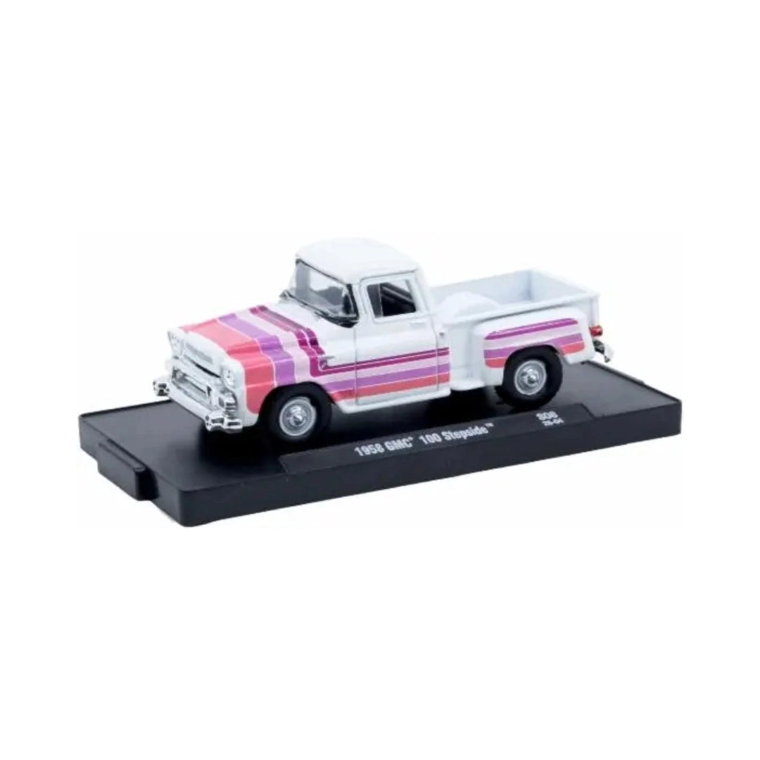 GMC 100 Stepside - White Pink Stripes