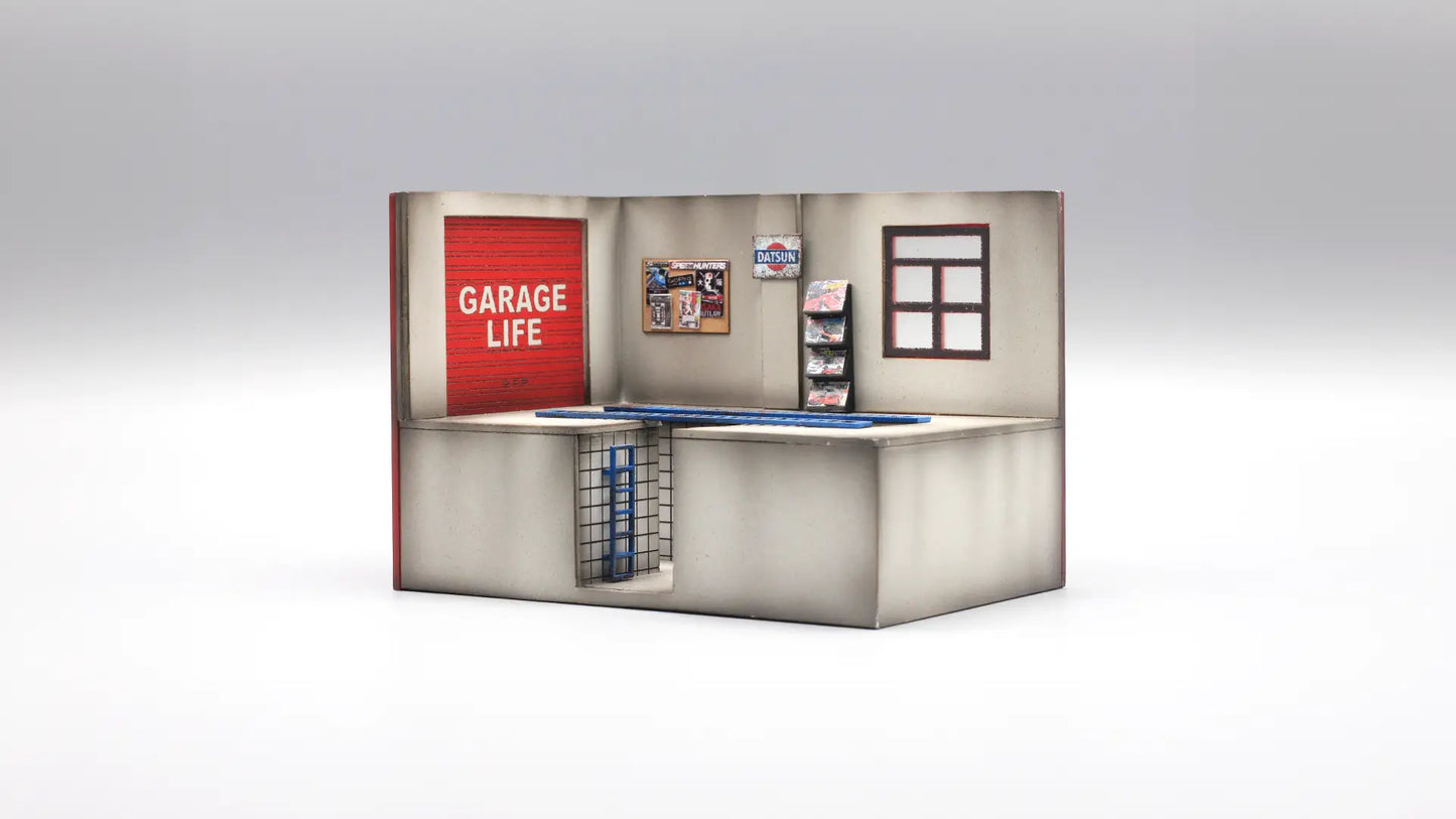 Garage Workshop Mini Diorama Display for 1:64 Diecast Cars
