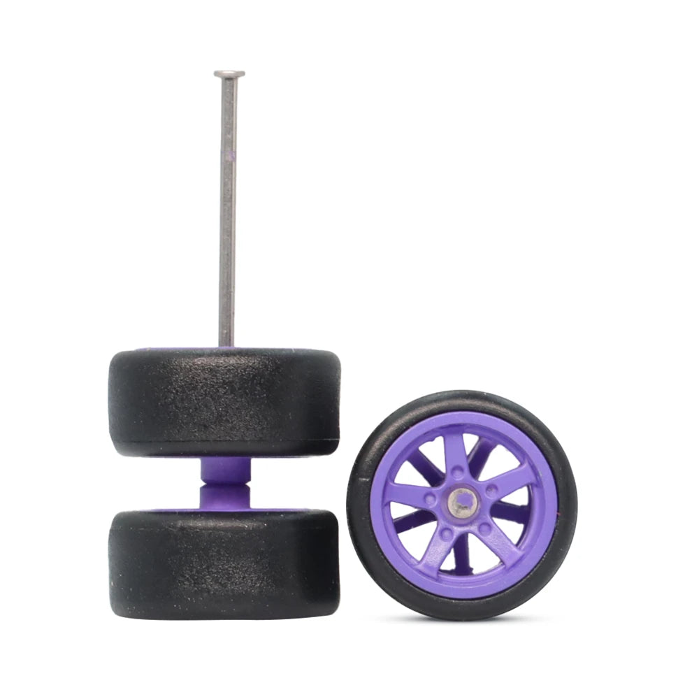 5 Spoke Purple 10mm Car Wheels