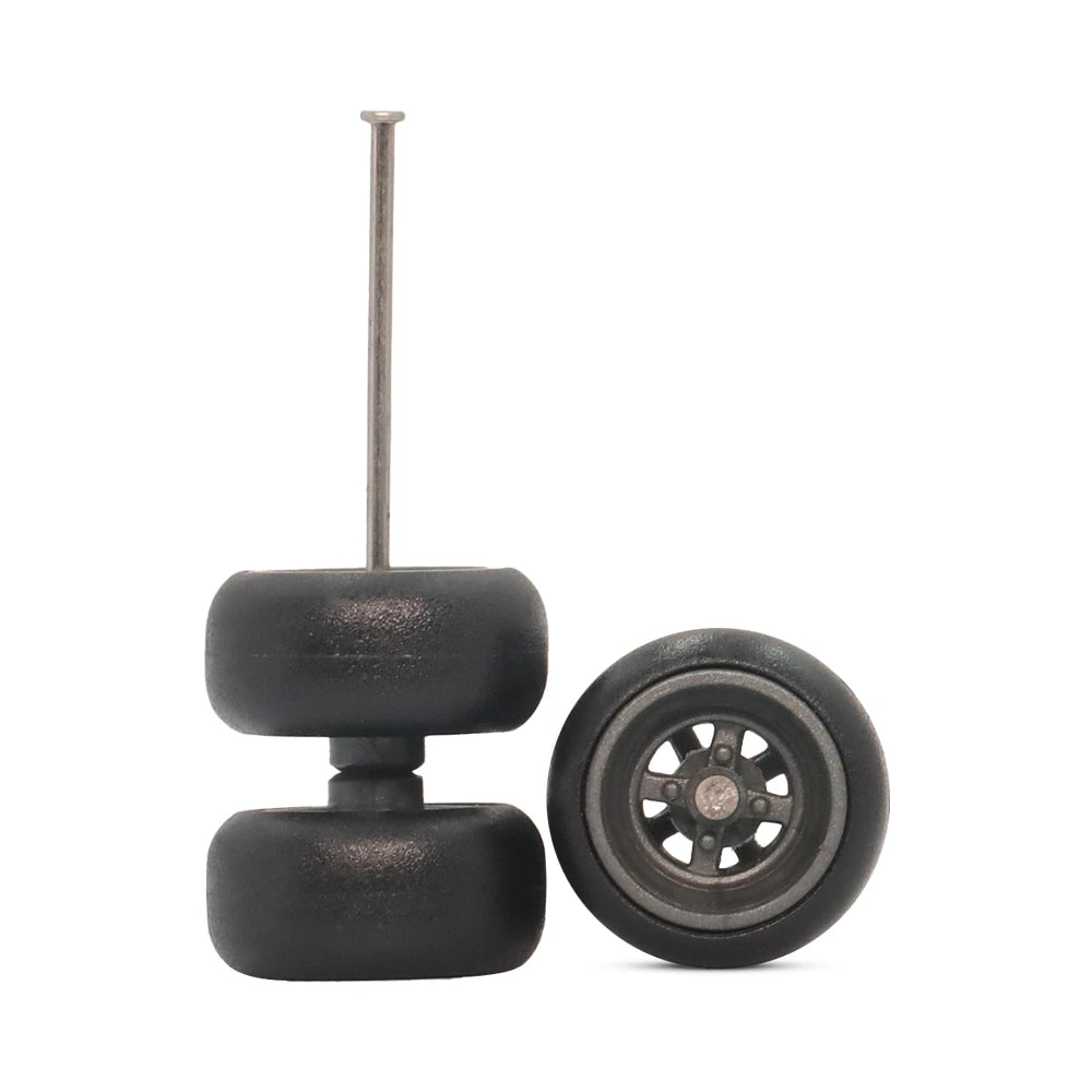 4 Spoke Black 10mm Car Wheels
