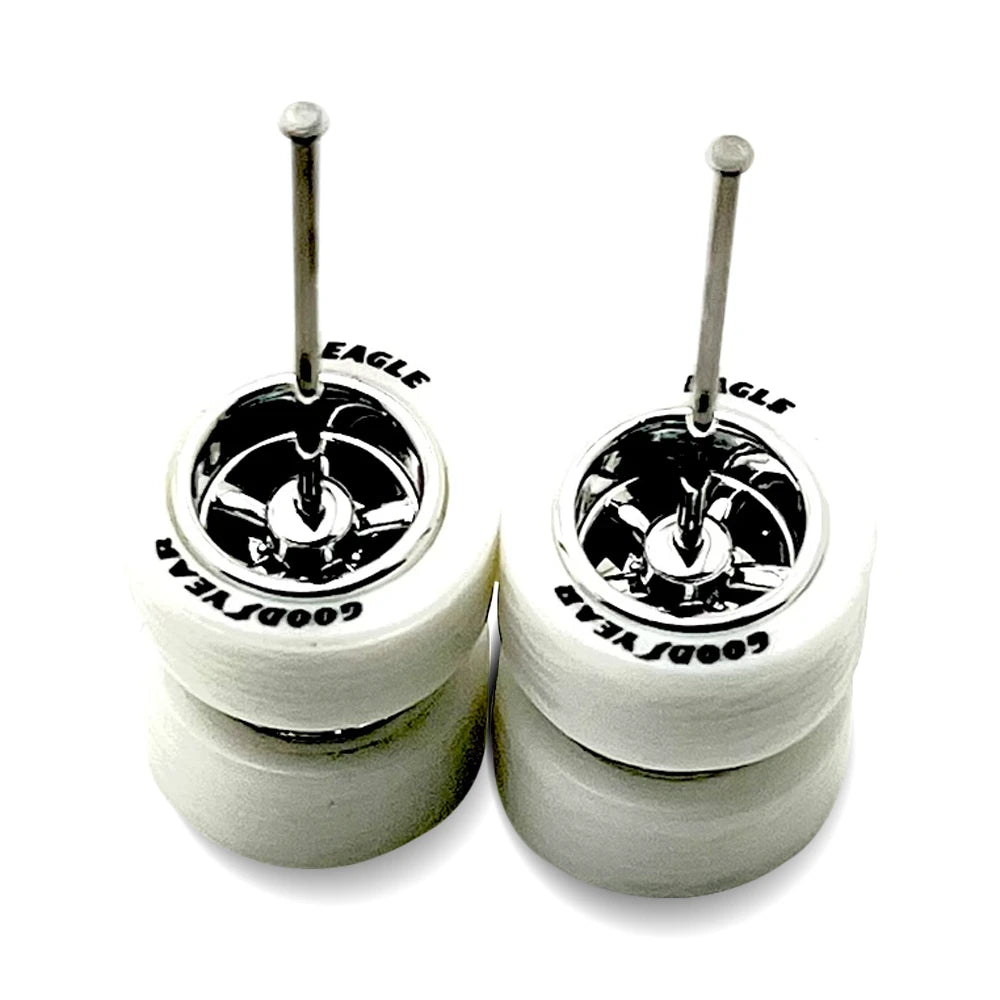 Lettered White Tire Cragar Electroplated Chrome 11mm / 11mm