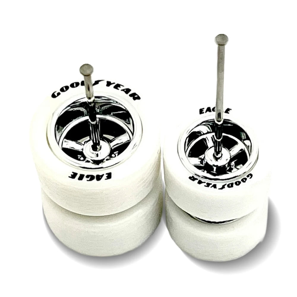 Lettered White Tire Cragar Electroplated Chrome Staggered 11mm / 13mm