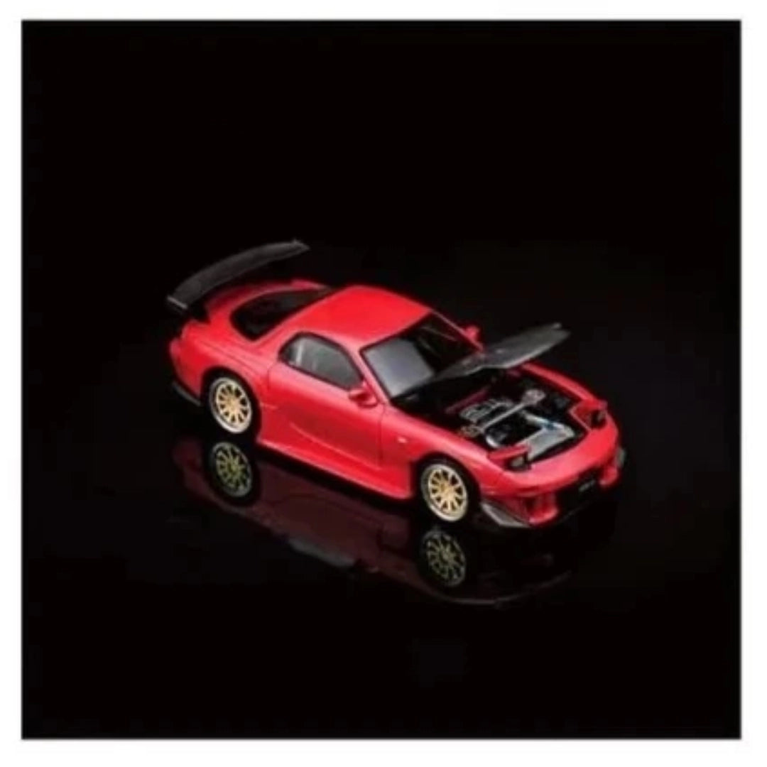 Mazda RX7 Widebody Metallic Red (Chase Golden Wheels)
