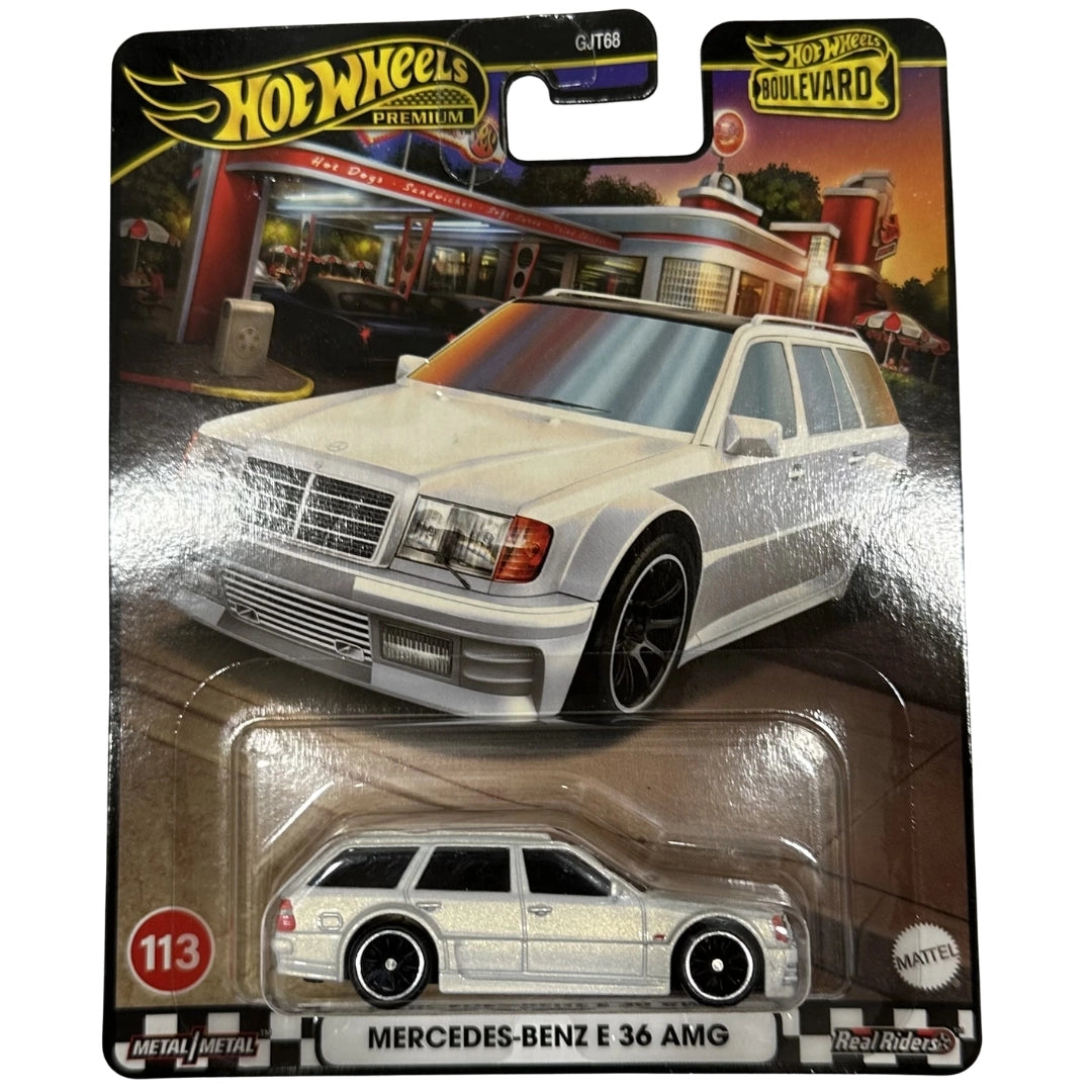 Hot Wheels 1:64 Mercedes-Benz E 36 AMG Pearlescent Metalflake White