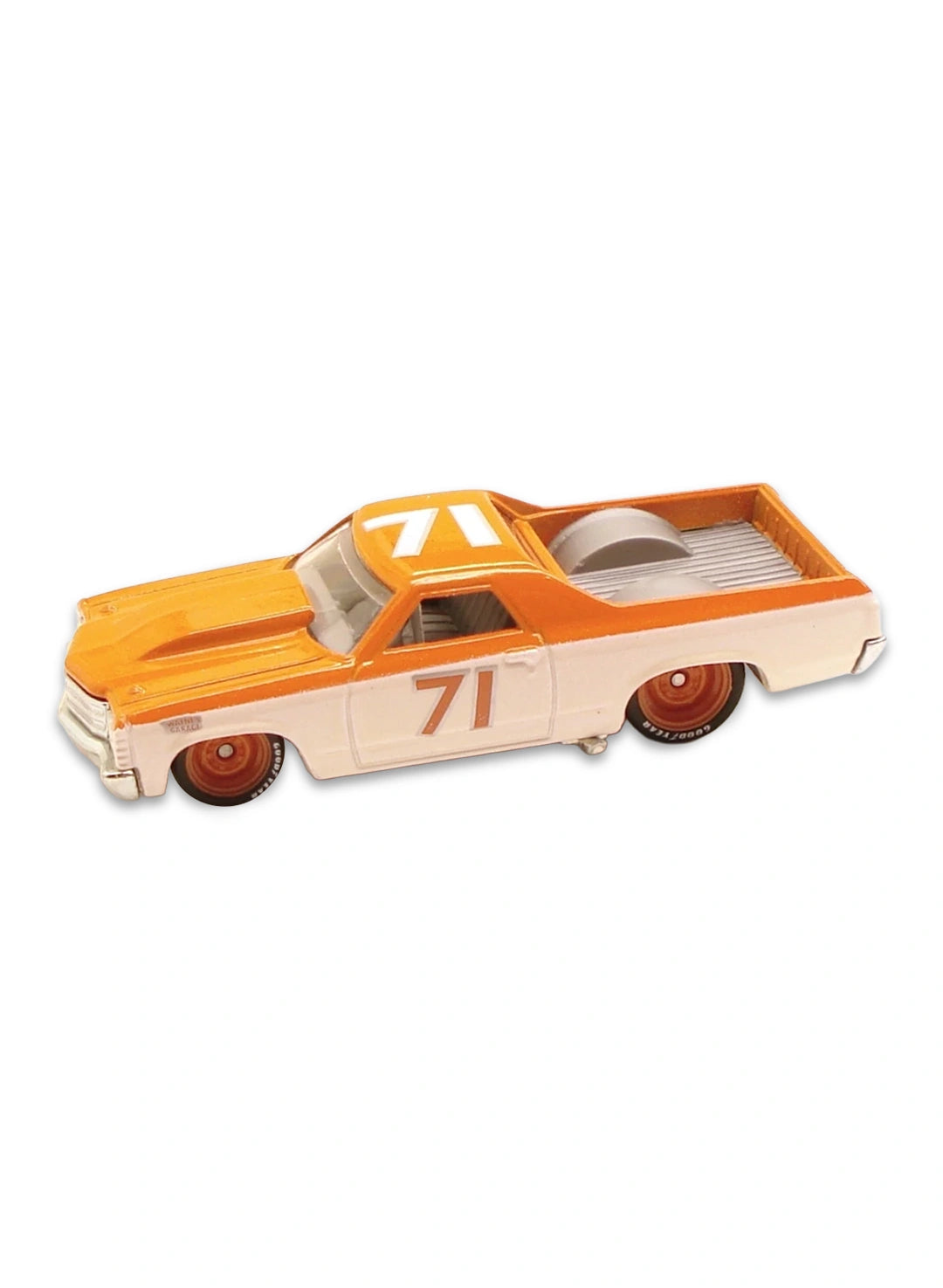 Hot Wheels Garage 2010 Chevrolet '71 El Camino 1:64 – Metalflake Orange & Ivory