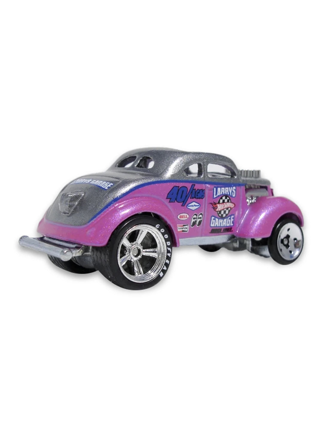 Hot Wheels Larry's Garage 21-Car Collection 2009 Pass'n Gasser 1:64 – Metalflake Silver & Pink Pearl