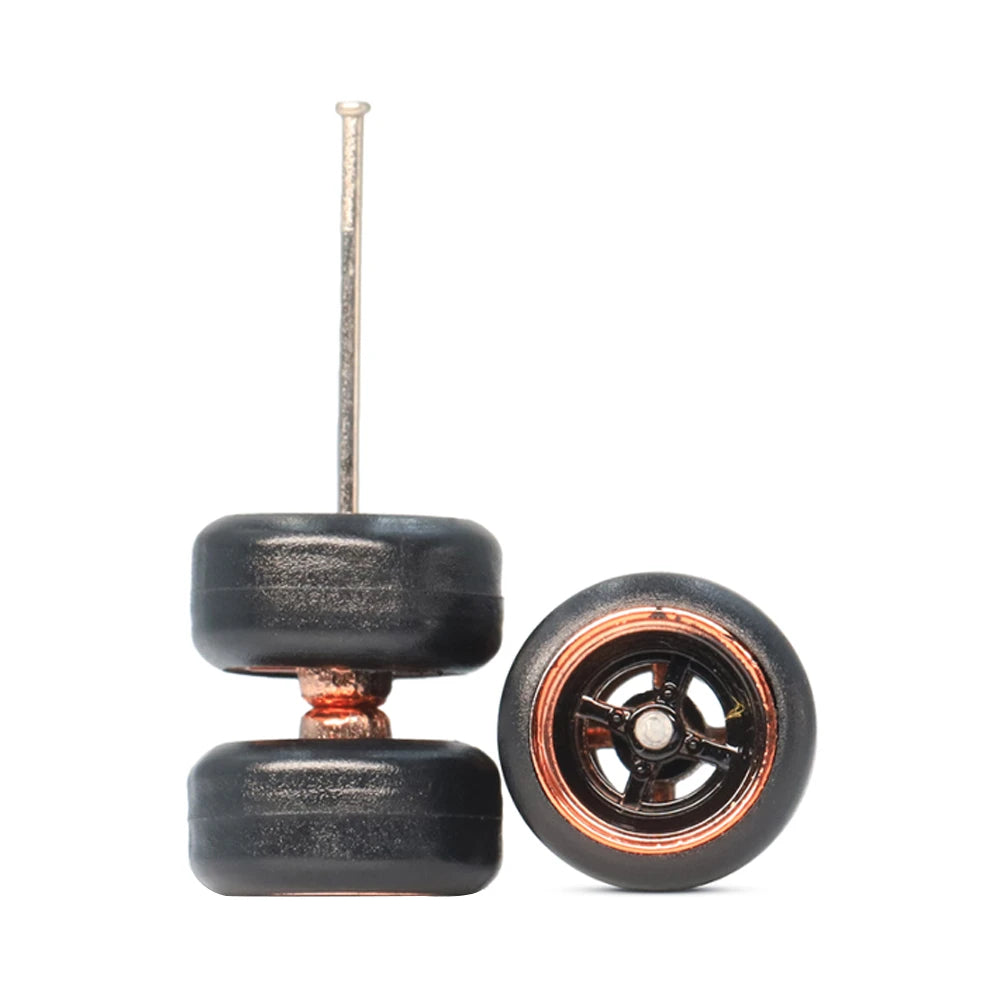 4 Spoke Black Line Gold 10mm Car Wheels
