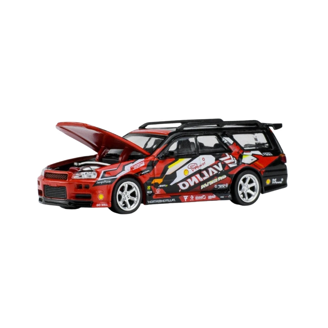 Shell Valino Stagea R34 Pluto MOK Driftagea 34 - Red/Black