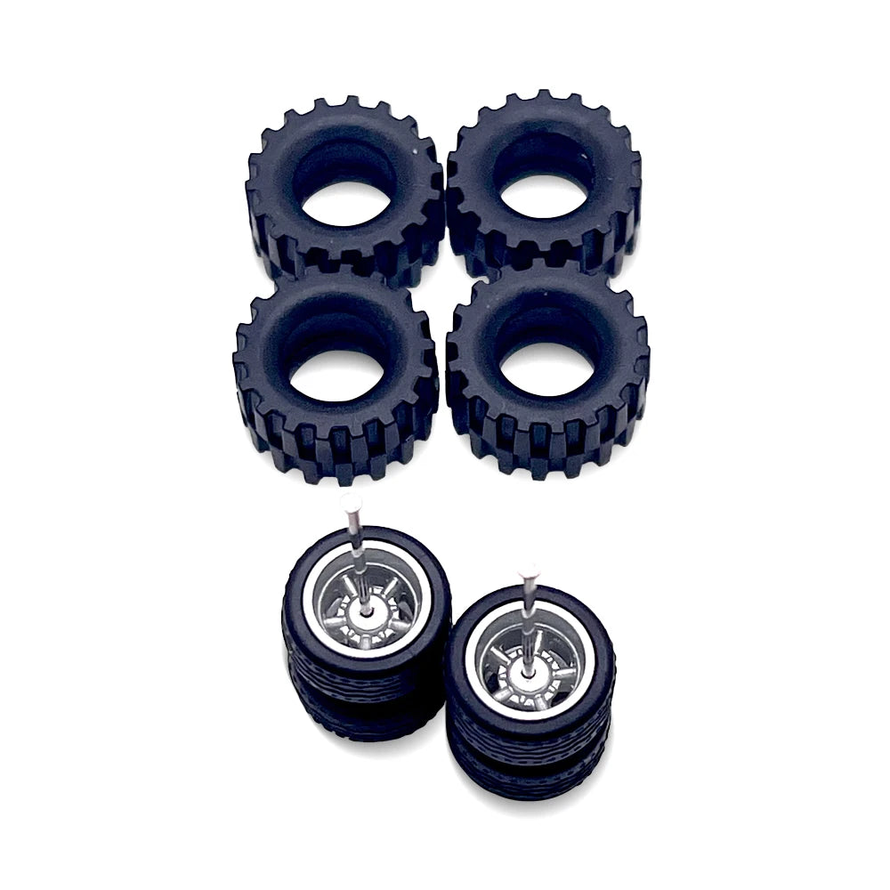 Silver Cragar 14 mm Off-road Wheel & Tire Kit