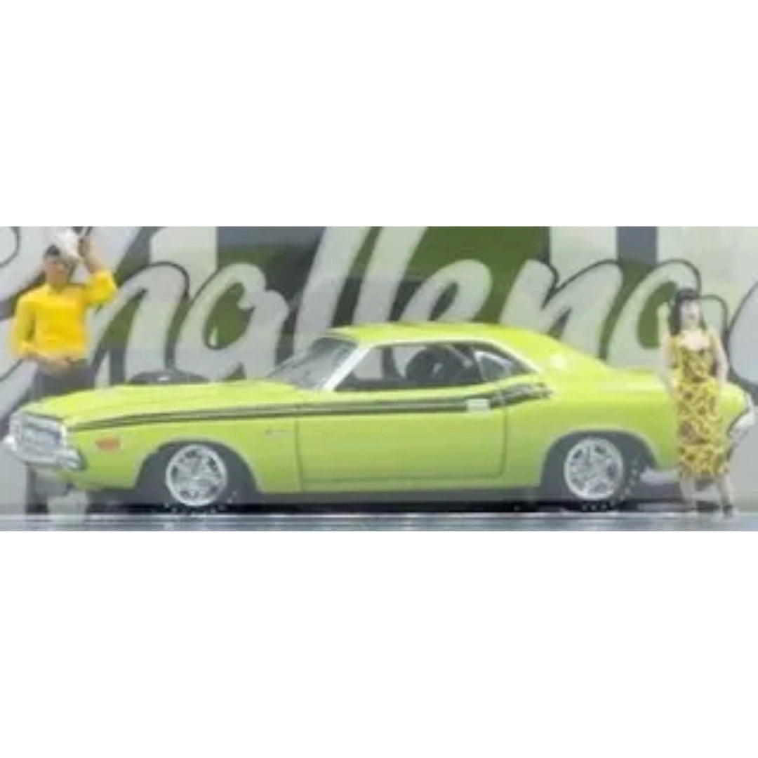 1971 Dodge Challenger R/T Green Silver Chrome Rims