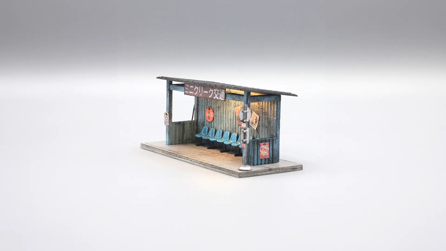 Bus Stop Mini Diorama for 1:64 Diecast Cars