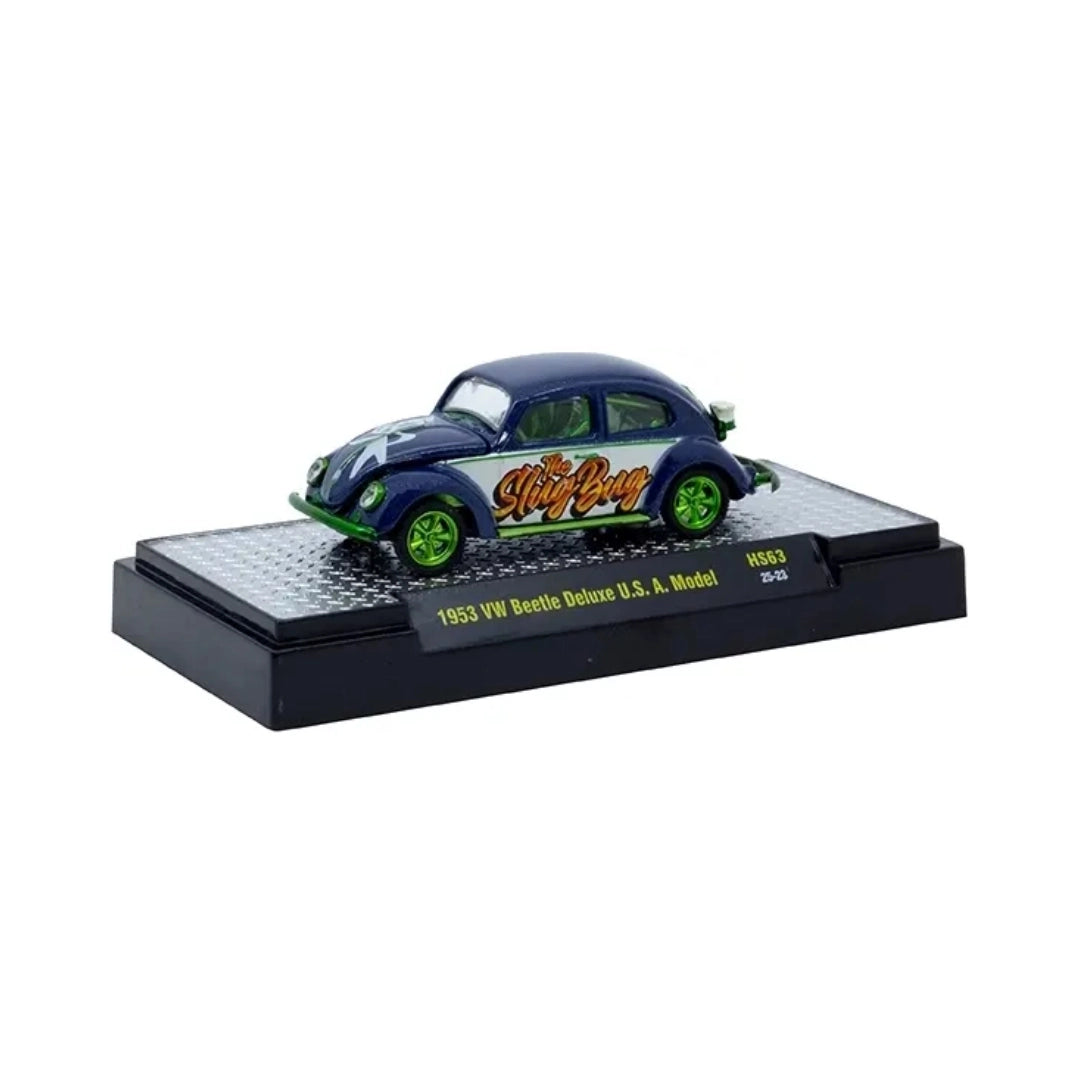 Volkswagen Beetle - Blue (Green Chrome Rims & Details, Green Interior)