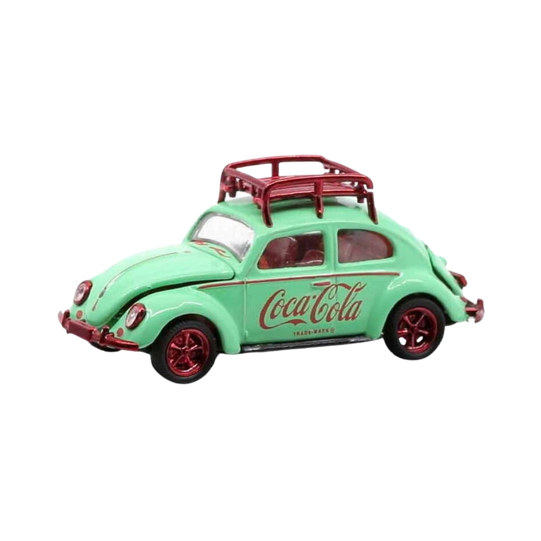 Volkswagen Beetle - Mint Green (Coca-Cola Series Chase Version with Red Roof Rack)