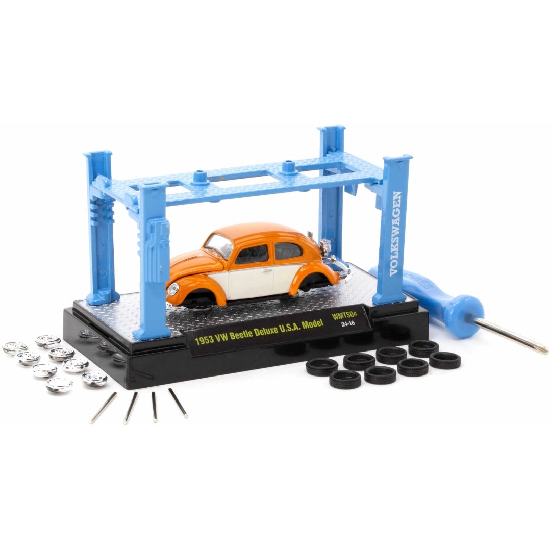 Volkswagen Beetle - Orange/White (Silver Chrome Details, Black Interior)
