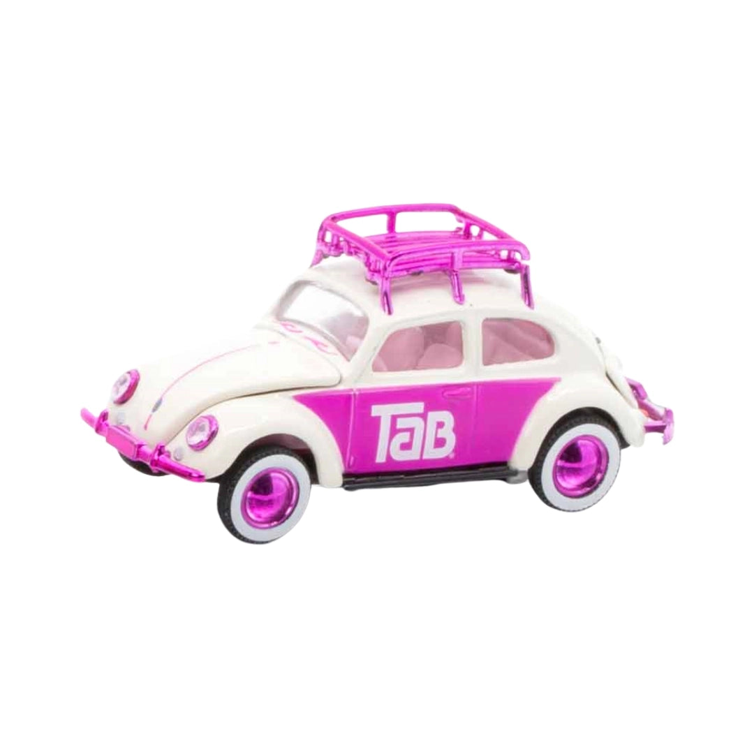 Volkswagen Beetle - White/Pink (Tab Livery, Pink Chase Version with Roof Rack)