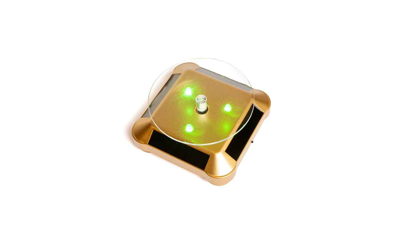 Solar Display Turntable with LED Lights